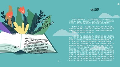 适量手绘读后感手抄报