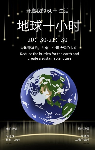 地球一小时公益海报