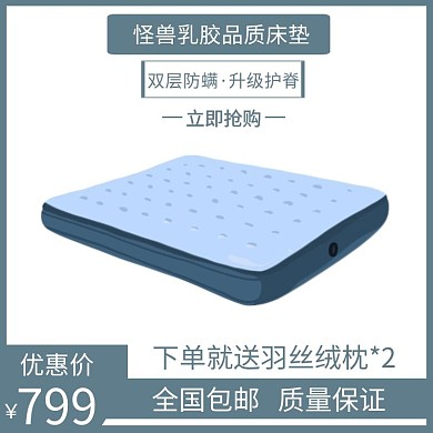 床垫灰色简约大气电商直通车