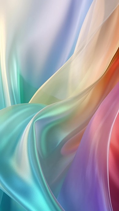 科技风格彩色丝绸扭曲手机海报背景