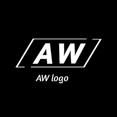 AW logo黑色白色设计