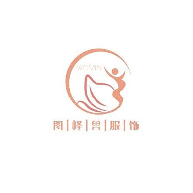 图怪兽服饰粉色创意平面logo设计