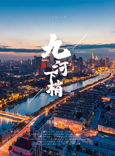 大气简约摄影家乡海报天津