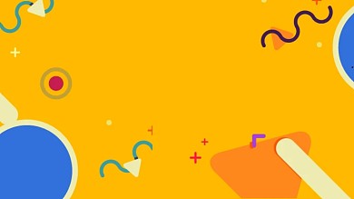 图怪兽原创元素创意几何风格主题海报背景