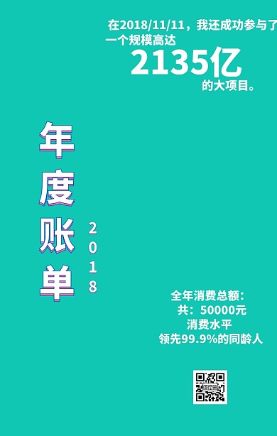 年度账单消费账单海报
