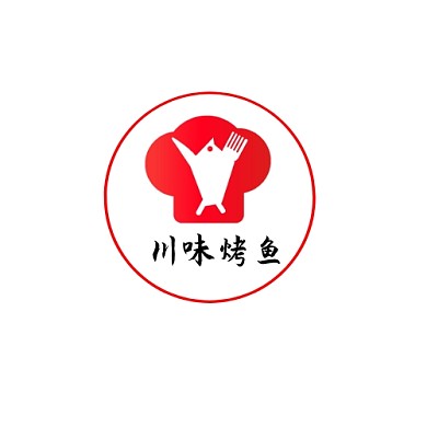 红色圆圈川味烤鱼LOGO