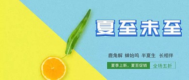 夏至简约小清新公众号封面