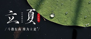 立夏节气祝福摄影风简约公众号首图