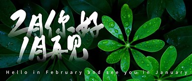 2月你好绿色植物摄影图公众号封面首图