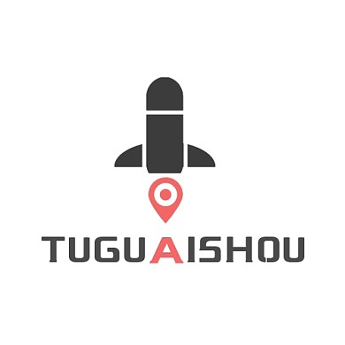 红黑色简约设计炮弹logo设计