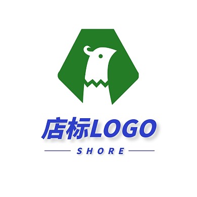 店标logo时尚蓝色渐变LOGO
