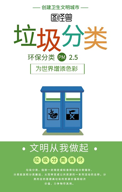 垃圾分类环保手机海报