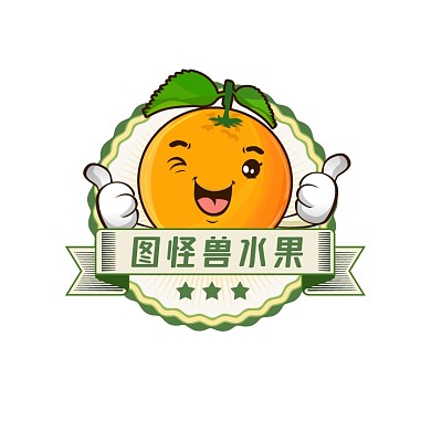 可爱水果店logo水果品牌标志设计