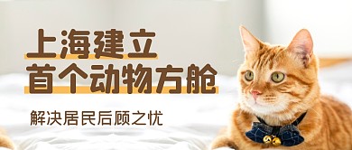 上海建立首个动物方舱公众号封面首图