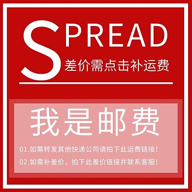 补差价英文红色简约淘宝主图直通车