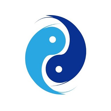 企业蓝色商务太极阴阳logo