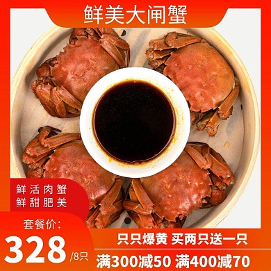 新鲜青蟹大闸蟹肉蟹水产