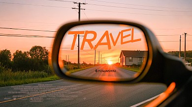 创意质感电影旅游视频横版封面