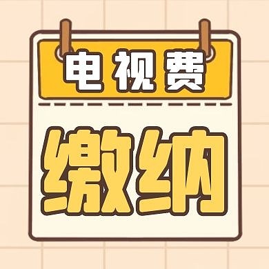 电视费缴纳简约格纹创意公众号次图