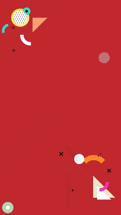 图怪兽原创元素创意几何风格手机海报