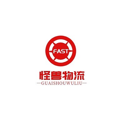 圆形车轮物流红色简约LOGO