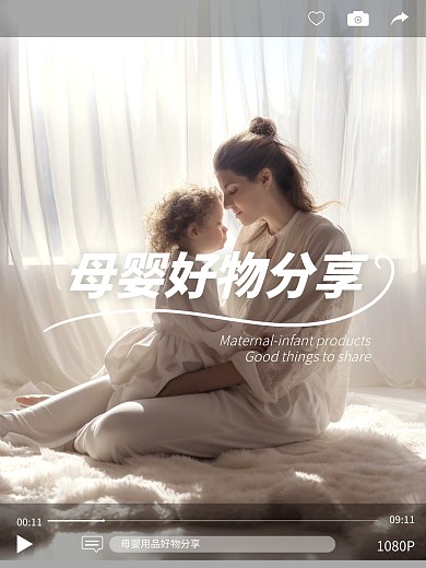 母婴用品好物分享创意视频效果模板