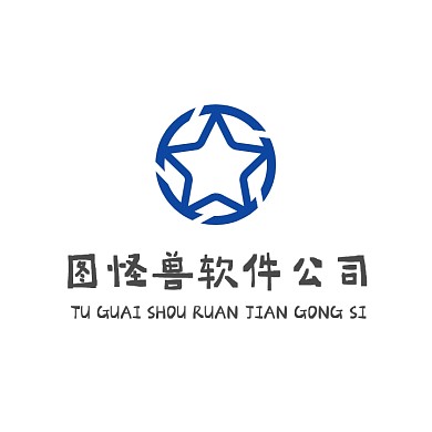软件公司淘宝蓝几何风logo
