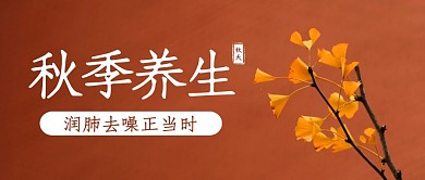 简约清新创意秋季健康养生公众号封面首图