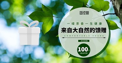 茶叶首页清新绿色模板手机海报