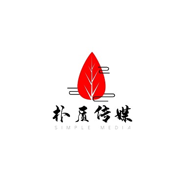 创意大气红色古风优雅传媒宣传logo