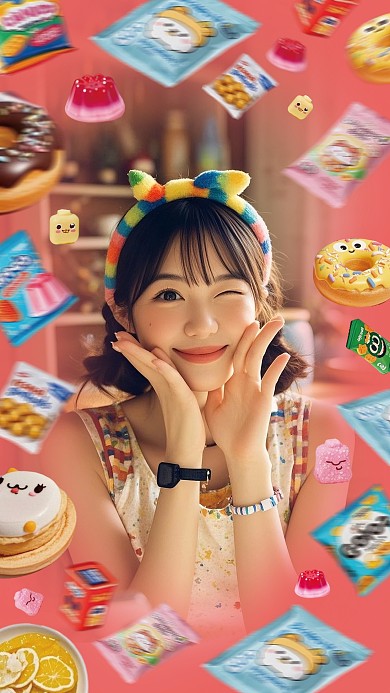 零食美食抖音视频边框