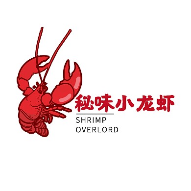 中国风国潮小龙虾餐饮LOGO
