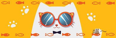 可爱猫咪慵懒睡觉清新微博封面