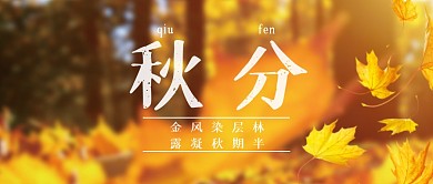 秋分节气时节创意公众号封面首图
