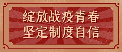 绽放战疫青春坚定制度自信公众号封面