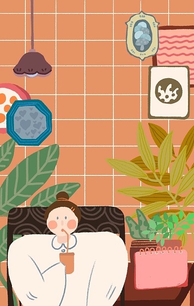 简约创意心形妇女节拼图海报