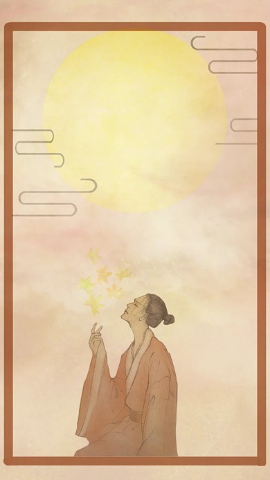 图怪兽原创元素中秋节古风背景