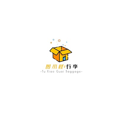 彩色现代风格行李logo