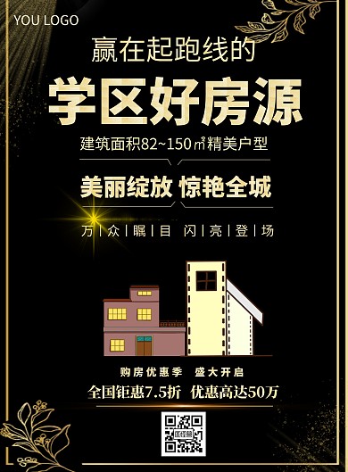 特价学区房宣传推广海报