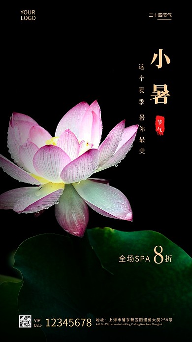 小暑美容护肤优惠促销摄影图海报设计