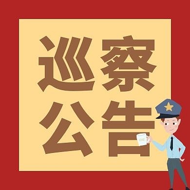 巡察公告红色大气简约公众号次图