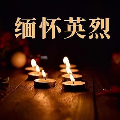 缅怀英烈悼念勿忘国耻感恩公众号次图简约