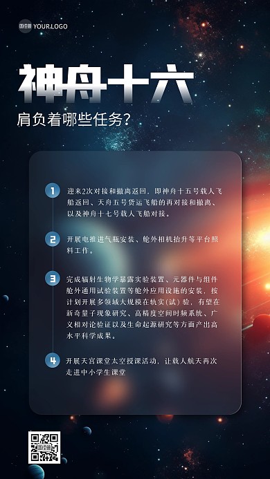 神舟十六载人航天科普知识手机海报