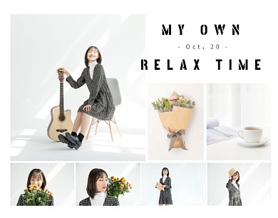 文艺极简风人物写真拼图