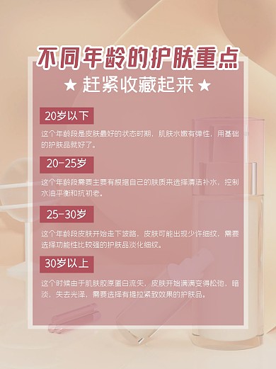 护肤年龄心得美容小红书封面