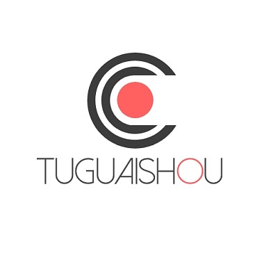 红黑色简约字母C小球进洞logo设计