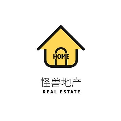 卡通扁平房地产logo设计