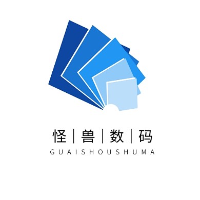 几何图形logo设计简约蓝色渐变方块数码