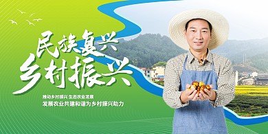 乡村振兴宣传横版海报