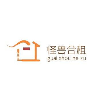 橙色简约合租logo